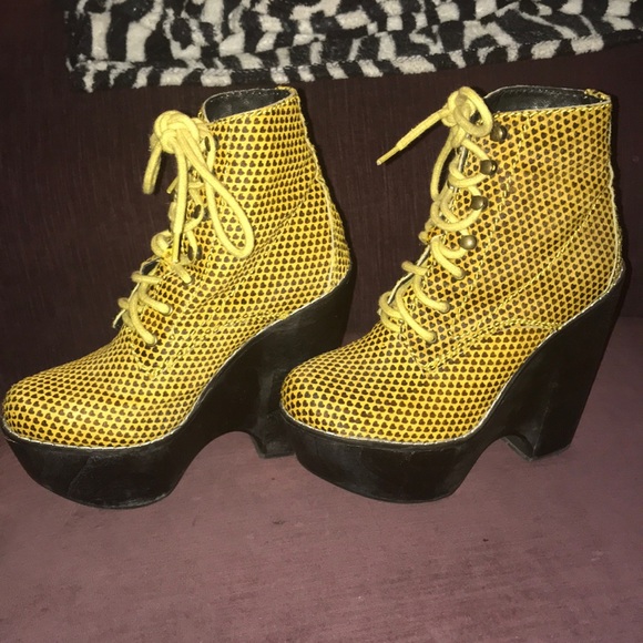 jeffrey campbell yellow boots